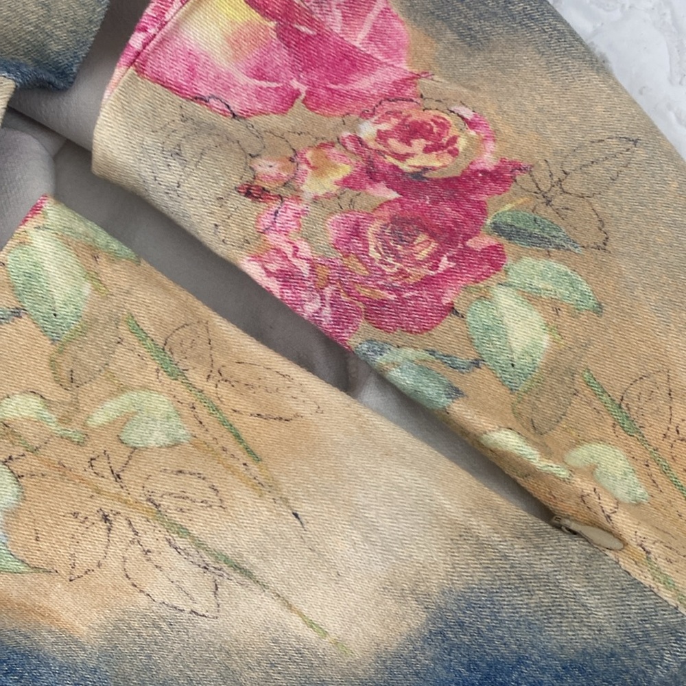 Vintage La Vore Rose Print Pants - Picture 12 of 15